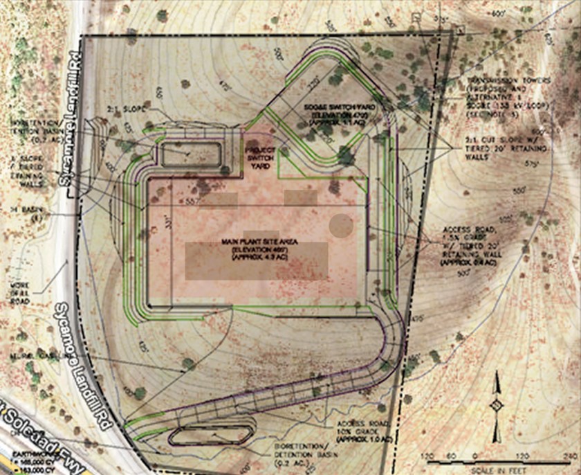 topographic, plan and satellite view