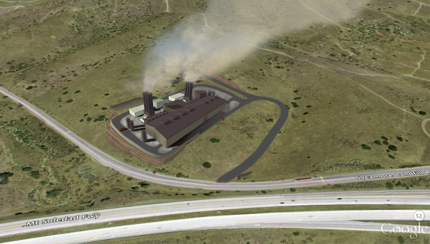 Quail Brush Power Plant next to Mission Trails Park